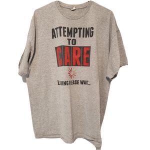 Men's Gray Funny T-Shirt 2X (C009)